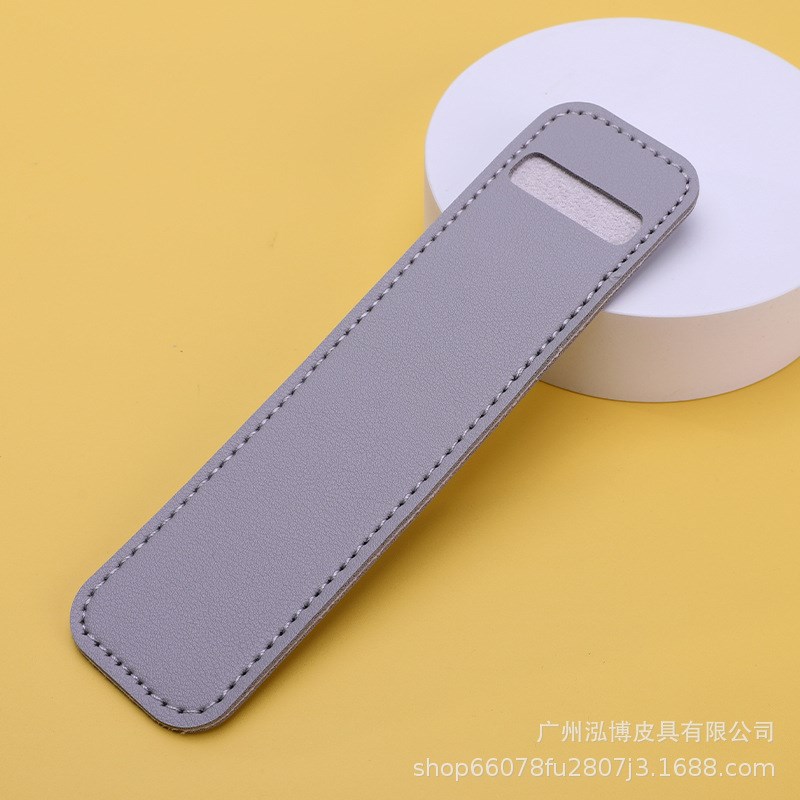 速发创意礼革PU笔袋防支钢笔笔袋新款多色商务单摔装笔袋皮品笔套