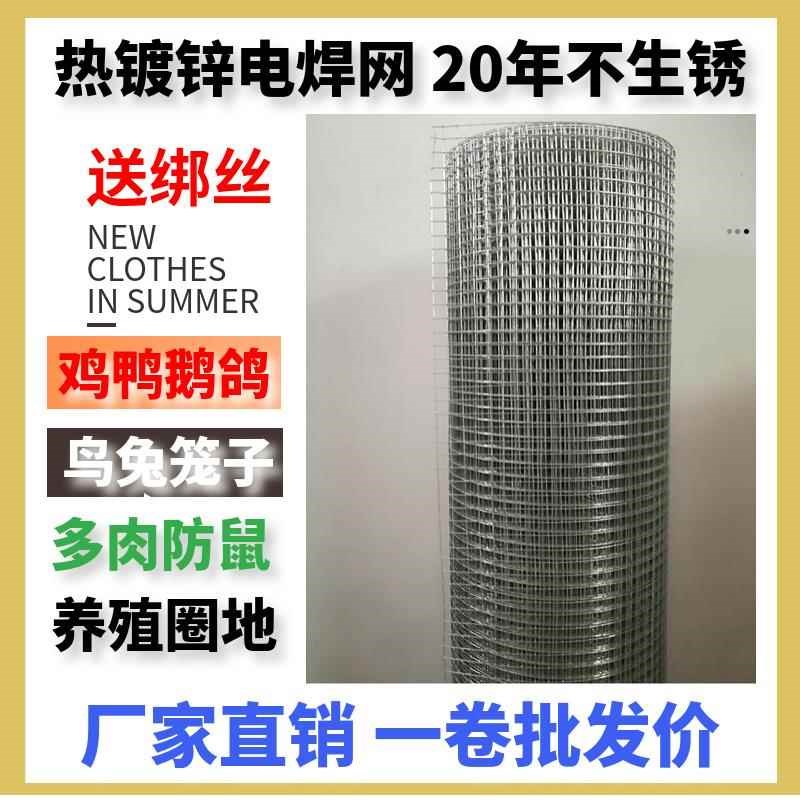 速发镀锌铁丝栏围电钢丝防鼠网片家用养殖防护网小孔网焊网格栅栏