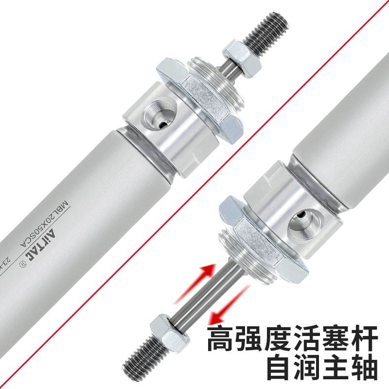 SMC 低摩擦不锈钢迷你气缸 MQMLB20/10/16/20/25-25-50-100D-125