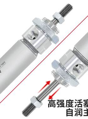 SMC 低摩擦不锈钢迷你气缸 MQMLB20/10/16/20/25-25-50-100D-125