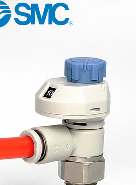 SMC带刻度弯通AS1201FS-M5-06气缸调速节流阀接头AS2201FS-01-08S