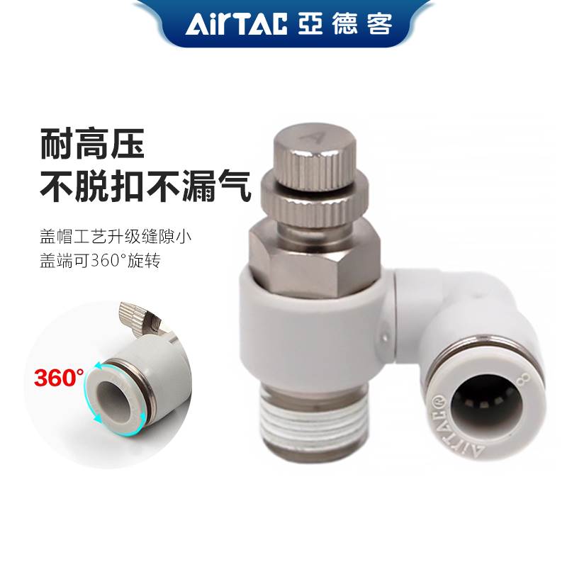 亚德客PSS-S不锈钢调速阀 PSS4M5A-S PSS601A-S PSS802A-S