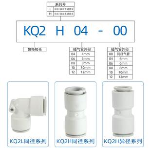 SMC气管直通变径PG接头KQ2H04/KQ2H06/KQ2H08/KQ2H10/KQ2H12-00A