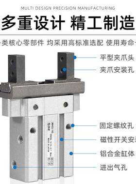 SMC紧凑型气动手指气缸JMHZ2-8D/12D-16D*20D/D1/D2/S1/2夹具夹爪