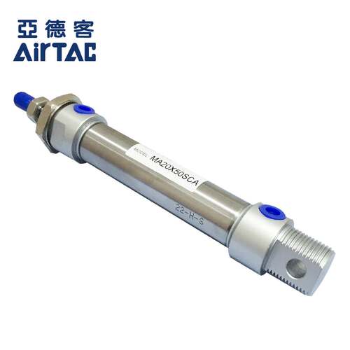 亚德客不锈钢迷你气缸MA16/20/25/X250X300X350X400X450X500SCA/U