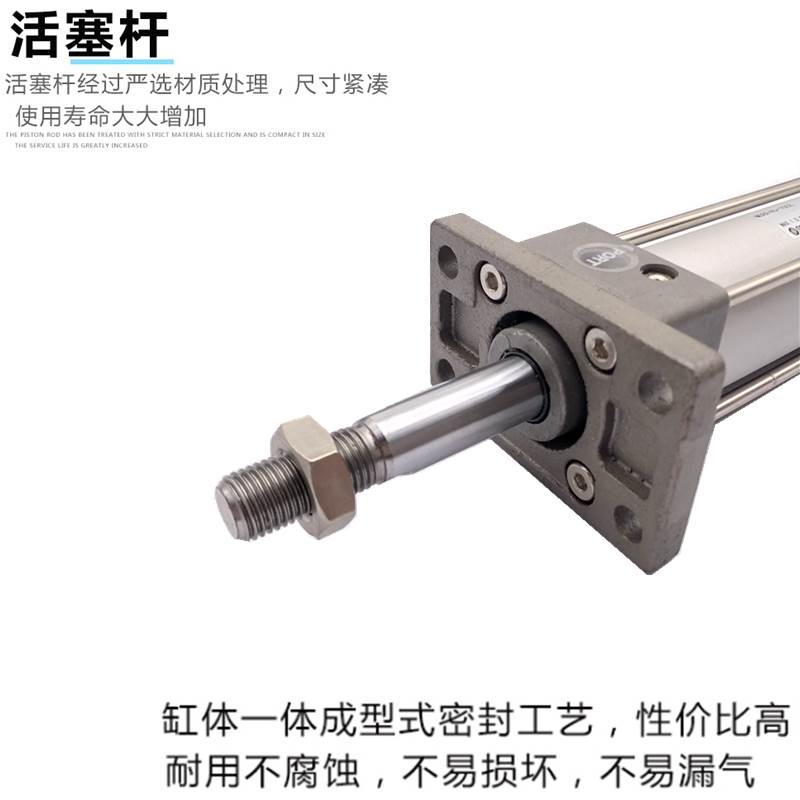 SMC型MBF标准气缸带法兰MDBF32/40/50/63/80/100-50-100-125Z