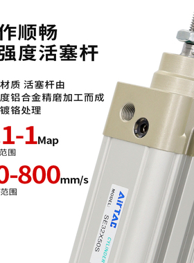 亚德客气动标准气缸大推力SE80X25X40X50X60X80X100X125X300X250S