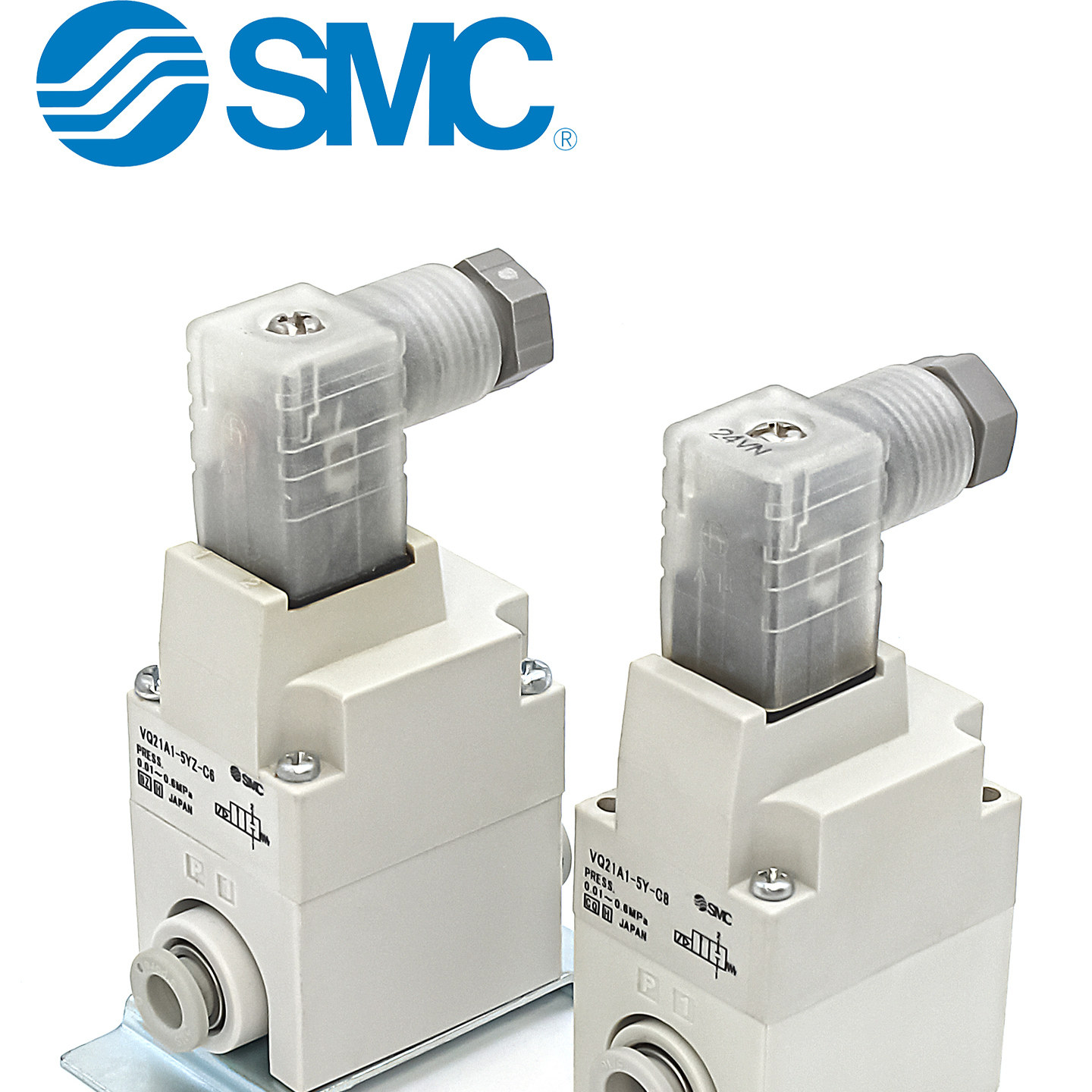 SMC气动VQ21A1-5G-C8二通插管电磁阀VQ31A1-5G-C10控制气阀DC24V