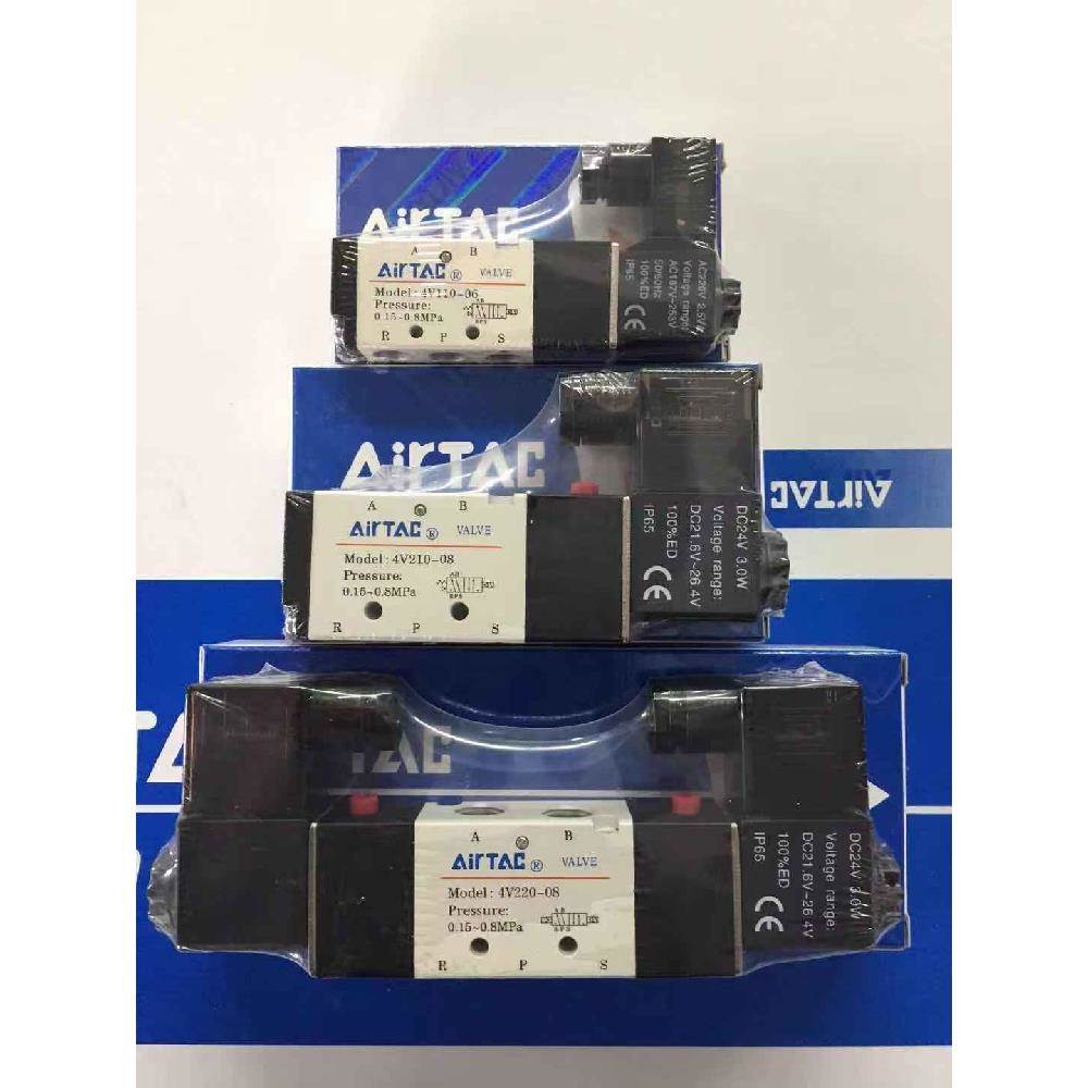 AirTAC原装亚德客 二位五通电磁阀 4V110-M5-A/B/C/E/F-I-W DC24V