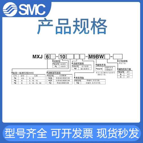 SMC高精密滑台气缸MXJ4-5MXJ6-10MXJ8-15MXJ4-10MXJ8-20MXJ6-15-C