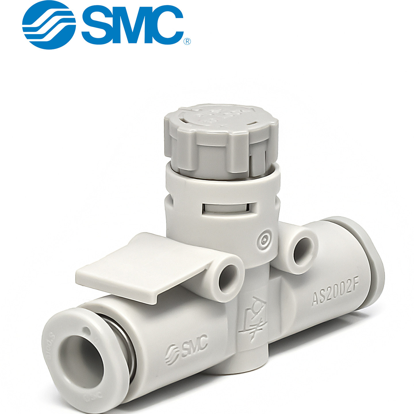 SMC带刻度调速管道直通节流阀AS1002F/AS1002FS-04-06-08-10-12A