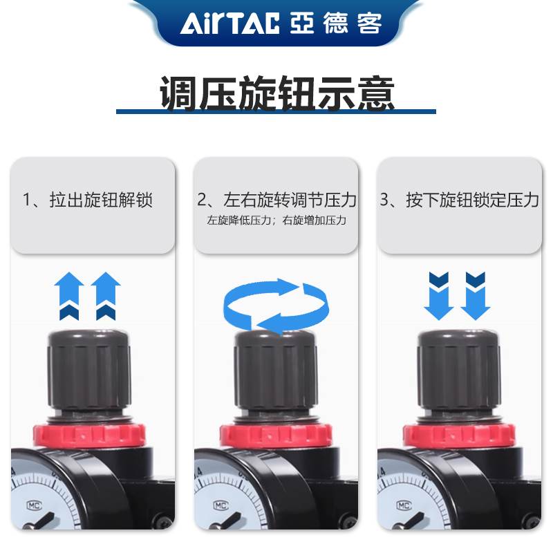 原装亚德客气动二联件气源处理器BFC2000系列调压过滤油水分离器