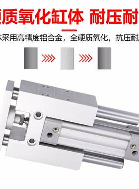 亚德客TSAI带导向架气缸TSAIM32/40/50/63/80/100*50/100/150/200