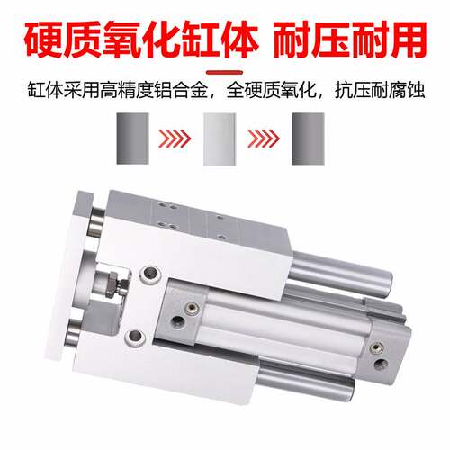 亚德客TSAI带导向架气缸TSAIM32/40/50/63/80/100*50/100/150/200