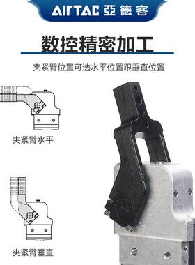 亚德客焊接夹紧缸 JCK40/50X63/8045X60X75X90X105X120X135AM1CK