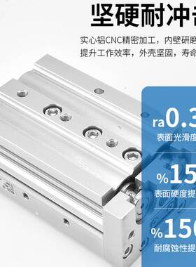 SMC滑台气缸MXS6L/8/12/16/20/25-10/20/30/40/50/75/100A B ASBT