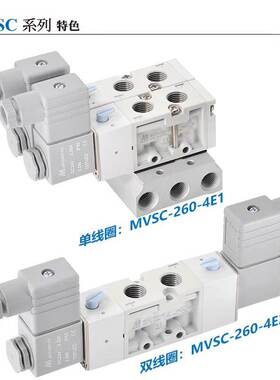 金器白色电磁阀MVSC-220-4E1/MVSC-220-4E2-DC24V-AC220-AC110V