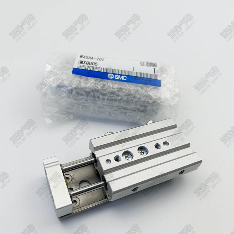 SMC新款滑台气缸MXQ6A/8A/12A/16A/20A/25A-10/20/30/50/75Z/A/B