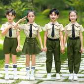 男童军装 儿童迷彩演出服军训服班服套装 幼儿园毕业照服装 警察表演