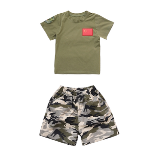 军训夏令营迷彩服套装儿童夏季服装男女童六一小学生运动会演出服