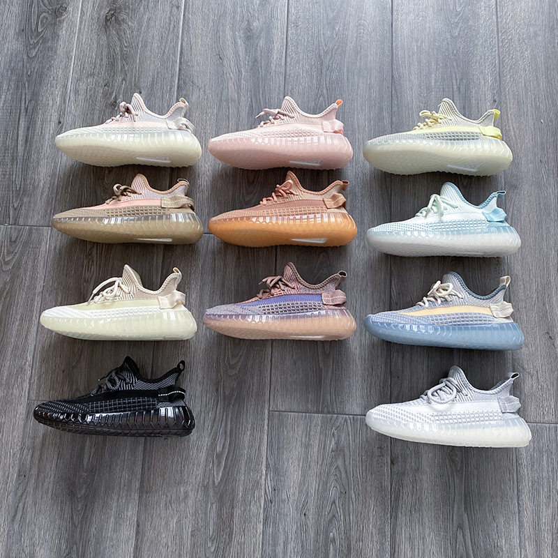 正品网面爆米花350椰子鞋女软底透气鞋子休闲跑步鞋情侣款运动鞋