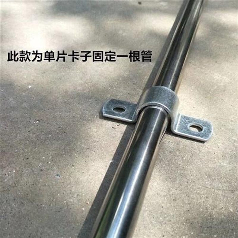 新款加厚水管卡子半圆型夹子墙壁地面管子U形卡箍特厚铁卡扣镀锌
