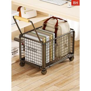 书包收纳架学生滑轮书盒高中学生把书手推车放在桌子下面可移动的书篮篮篮篮教室初中带轮子的收纳盒神器书桌