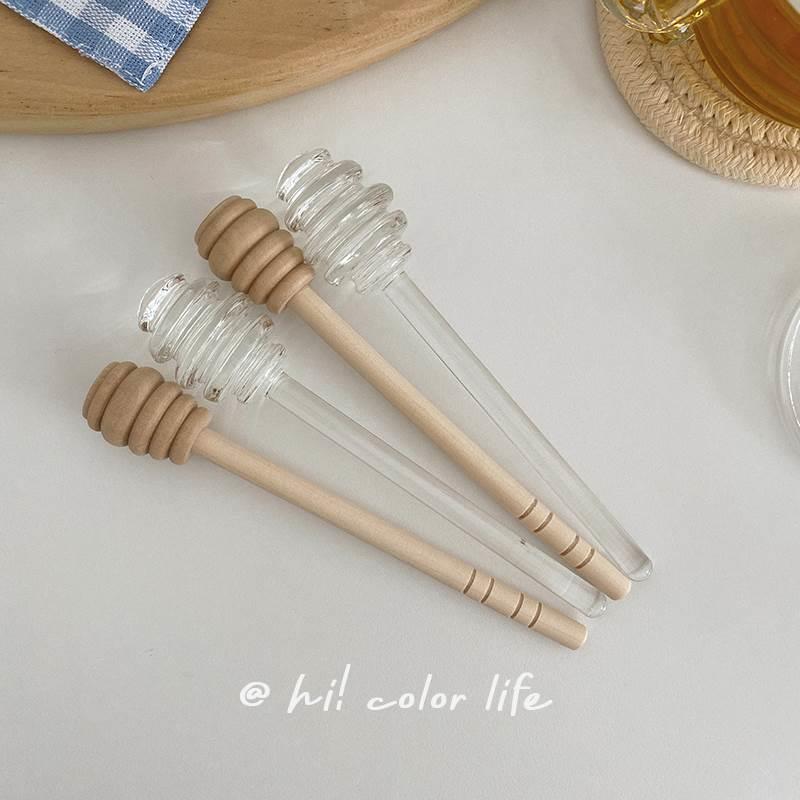 蜂蜜取用棒取蜂蜜专用棒搅拌球取蜜工具勺取蜜器螺旋搅拌杆搅汁棒