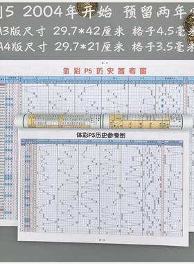 排列三排列五体育彩票历史开奖结果记录纸质版表格数据走势图包邮