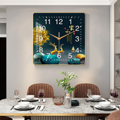 饰画 划挂钟个性 创意家用时尚 现代客厅装 钟 锺轻奢静音免打孔时钟