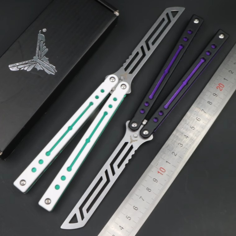 yy夜光鹦鹉螺花式练习蝴蝶刀