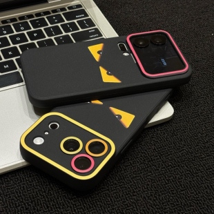小怪兽奶凶表情适用苹果17promax磨砂天使眼手机壳iPhone16pro全包防摔vivox300华为mate80小米17男女Reno15