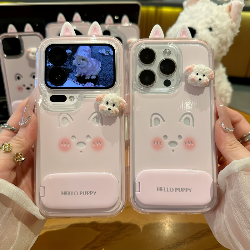 腮红西高地适用苹果17promax立体耳朵手机壳16华为mate