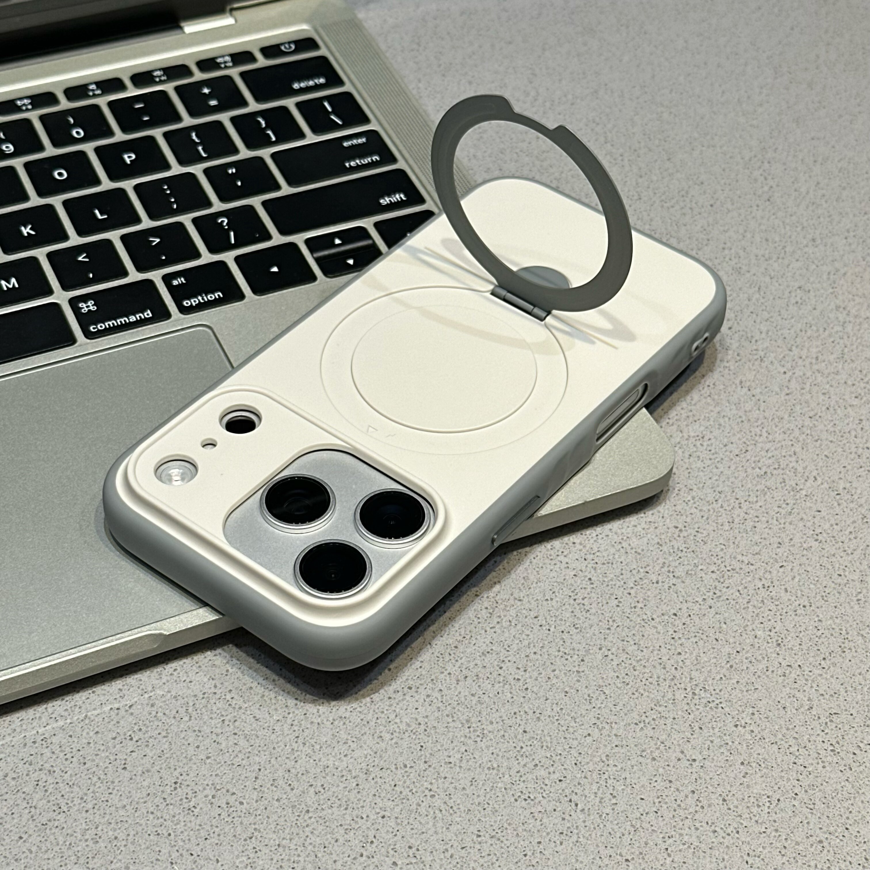 肤感撞色磁吸适用苹果17Promax手机壳新款简约磨砂iPhone16Pro防指纹15pm带支架防摔14plus高级感13全包镜头
