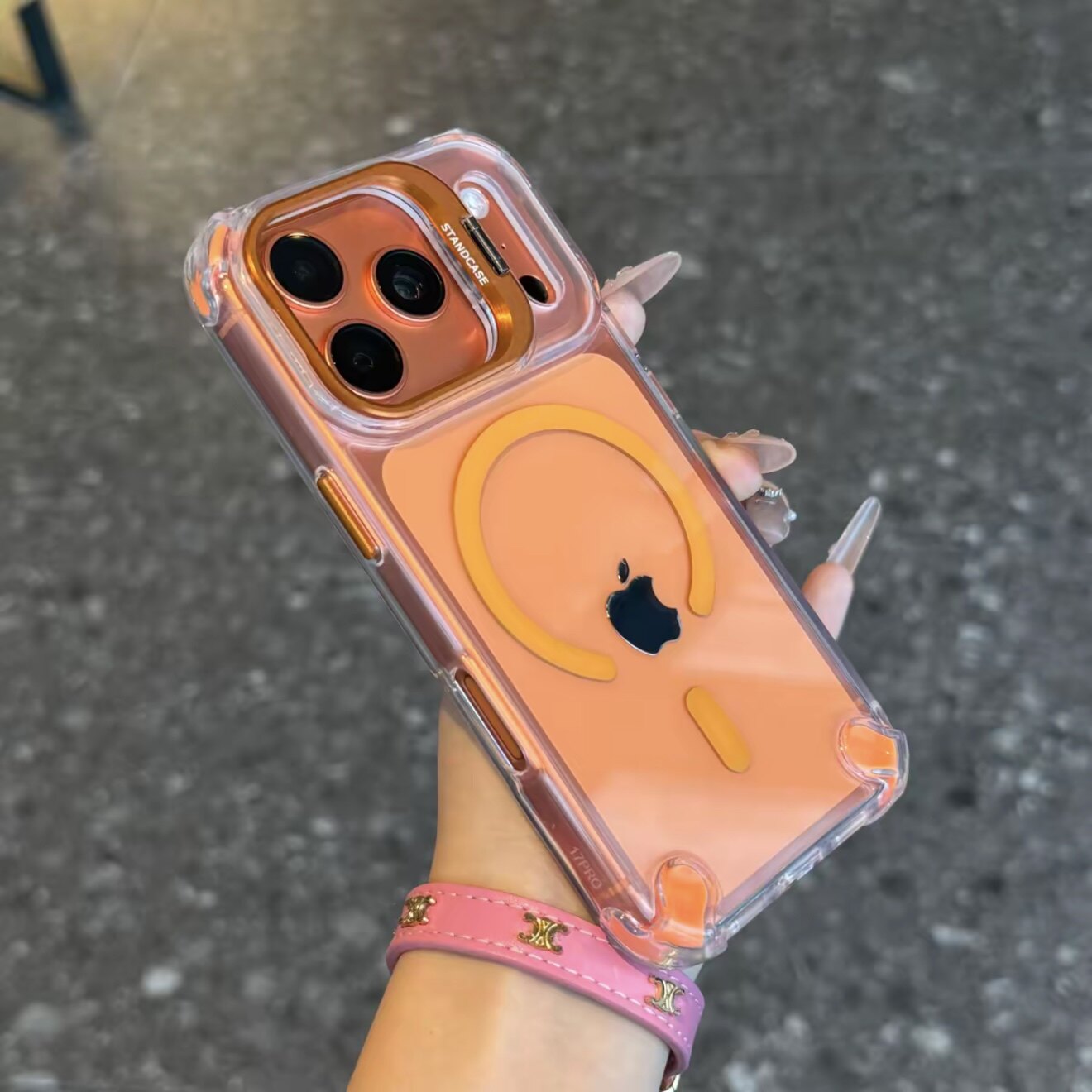 磁吸气囊适用苹果17promax手机壳iPhone17高级感全包防摔17pro透明软壳AIR自带镜头膜16星宇橙超火iPhone外壳