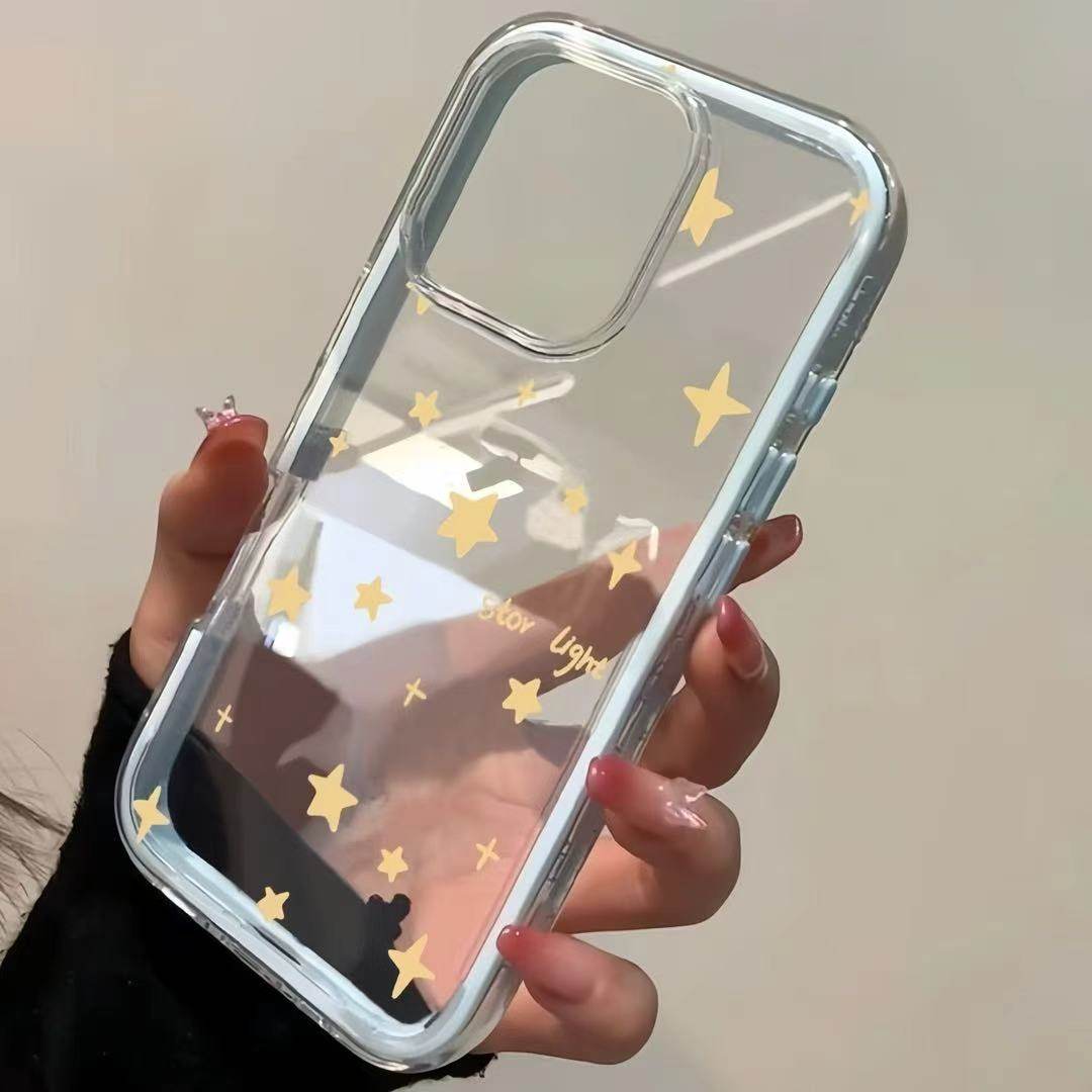 简约黄色星星适用苹果17promax手机壳16pro华为mate70新款撞色大孔pura70防摔OPPOReno12/vivox100小米15硅胶,3C数码配件,手机保护套/壳,淘宝优惠券,粉丝福利购,淘宝优惠卷