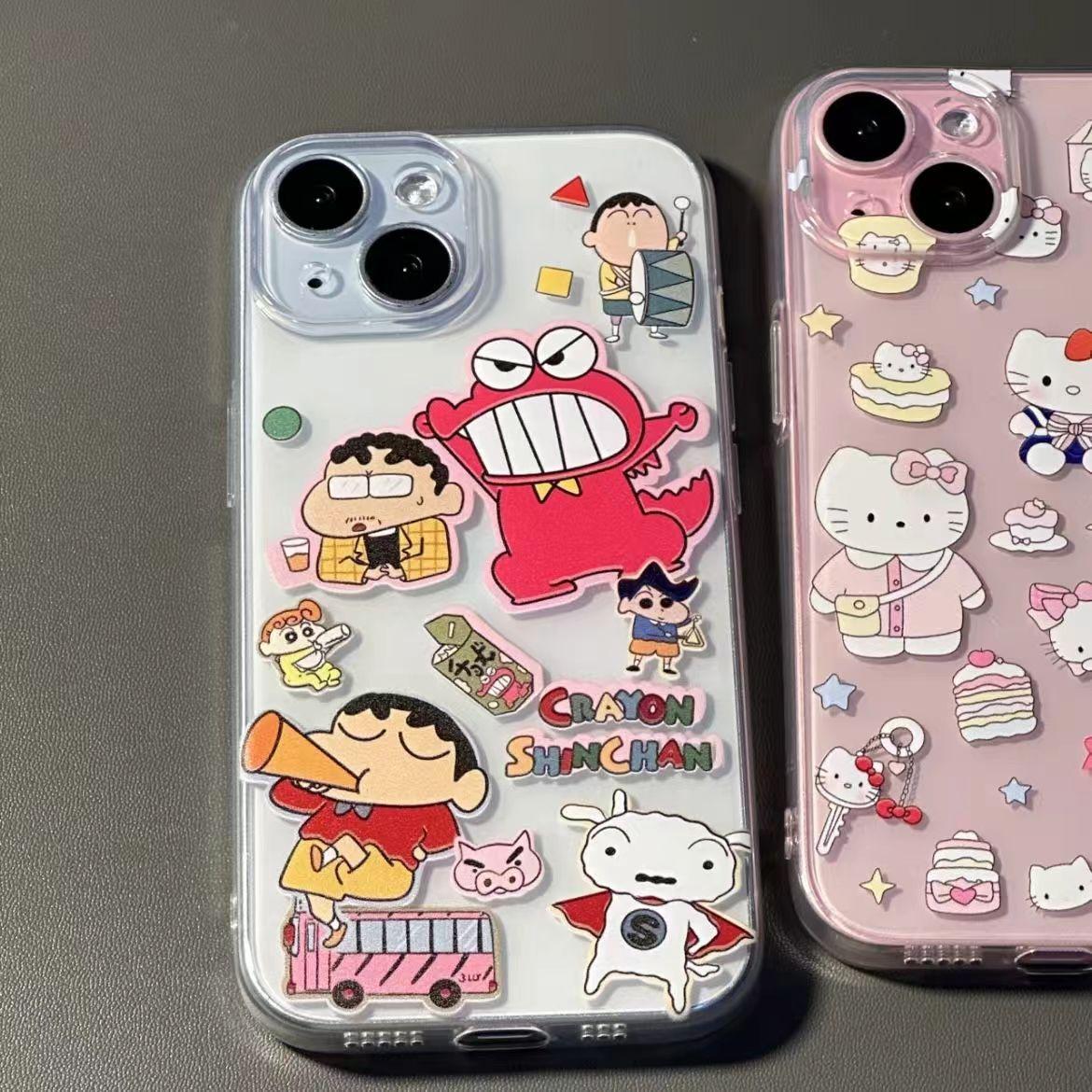 动漫小新适用苹果16手机壳iPhone15promax新款13/12华为mate60红米k70卡通p70小米14软壳vivoo荣耀oppo防摔11