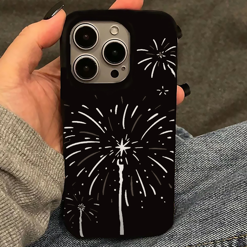 氛围烟花适用苹果16/16pro/15promax手机壳iphone14pro可爱卡通13软壳12女新款11果冻黑肤感防摔plus情侣软套