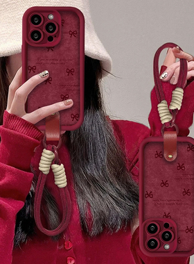 革国风喜庆适用苹果16/15/14pro手机壳华为Pura70pro新款mate60/OPPO挂绳vivos19x100套iQOOz9小米14note13软