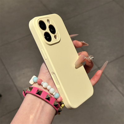 拍照按键全包适用苹果15pro液态手机壳镜头全包16promax新款iPhone16耐脏抗黄简约高级感防摔软13/14个性外壳