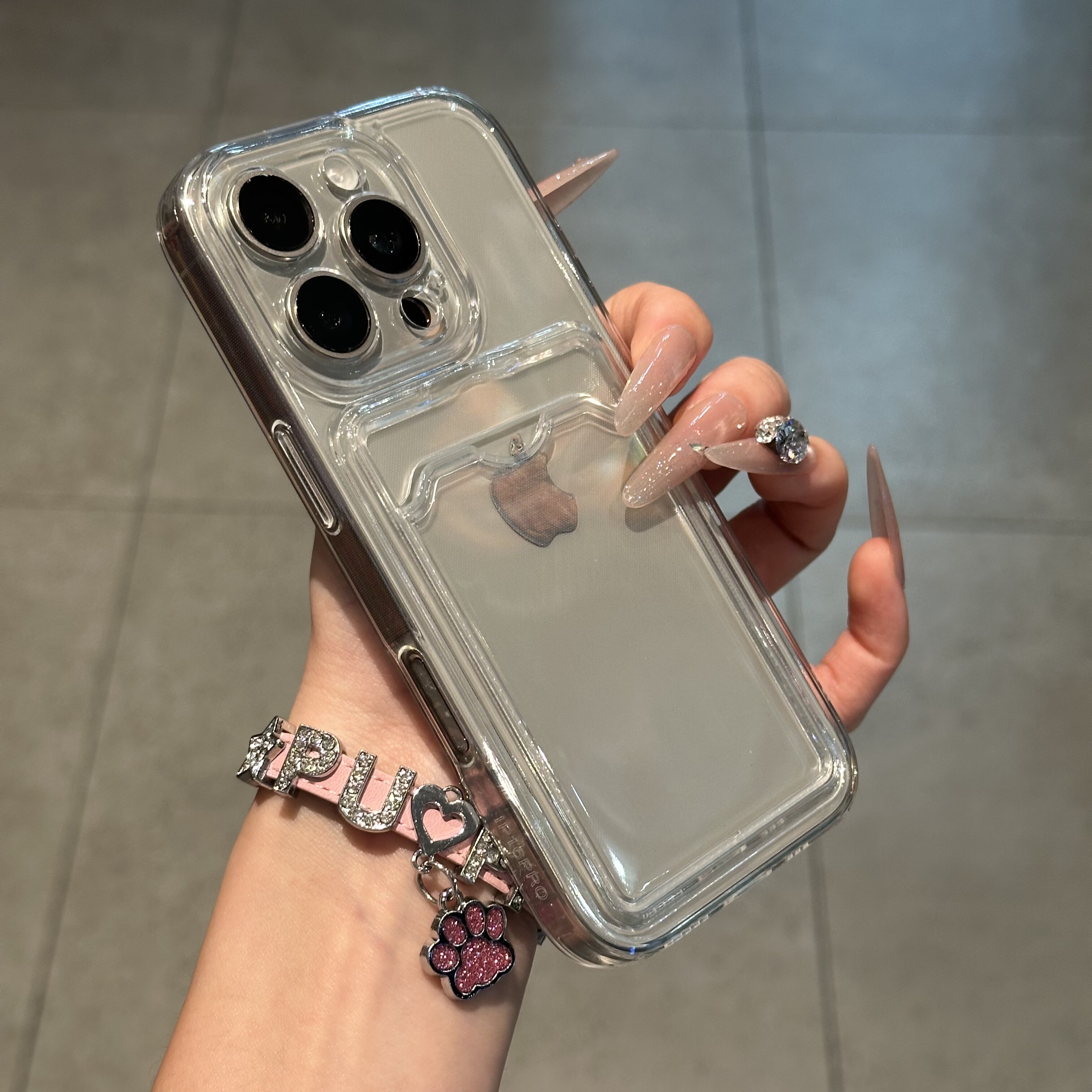 ins风简约透明卡包iPhone17promax苹果16promax手机壳14/15promax卡套8/7plus情侣11多巴胺16pro高级17air软