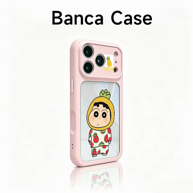 菠萝头套睡衣小新适用iPhone18promax手机壳苹果17pro新款双色秒变壳13/14情侣15Pro多巴胺16plus防摔保护套