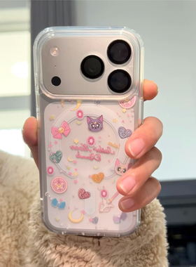 魔法美少女适用于苹果17Promax磁吸手机壳iphone16Pro男女款14透明13Pro保护套12mini硅胶软7/8plus防摔17air