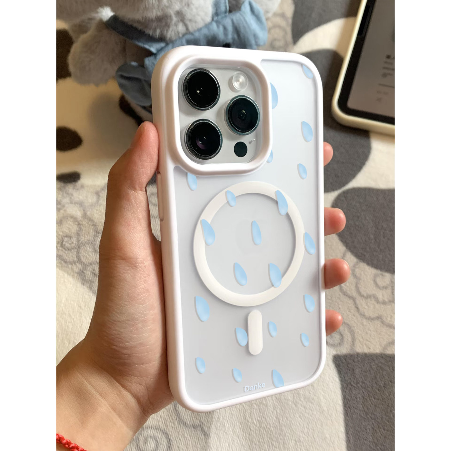 创意小雨滴适用于苹果17Promax磁吸充电手机壳iphone16Pro超火13/14透明13Pro保护套12mini硅胶软7/8plus防摔