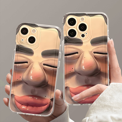 香肠嘴小丑适用苹果15手机壳16Pro卡通vivox100透明红米note13防摔小米14一加套华为pura70荣耀200硅胶OPPO软