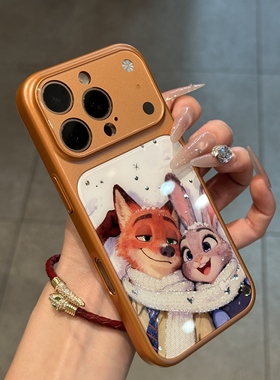 朱迪尼克疯狂动物城苹果适用17ProMax橙色iPhone16Pro手机壳磨砂PC秒变17壳全包15/14高级感Air男女款防摔软