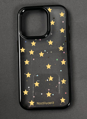 满屏黄色星星适用苹果17promax手机壳iphone16pro可爱15pro新款16e彩色软边亚克力13/14防摔15plus超火17air