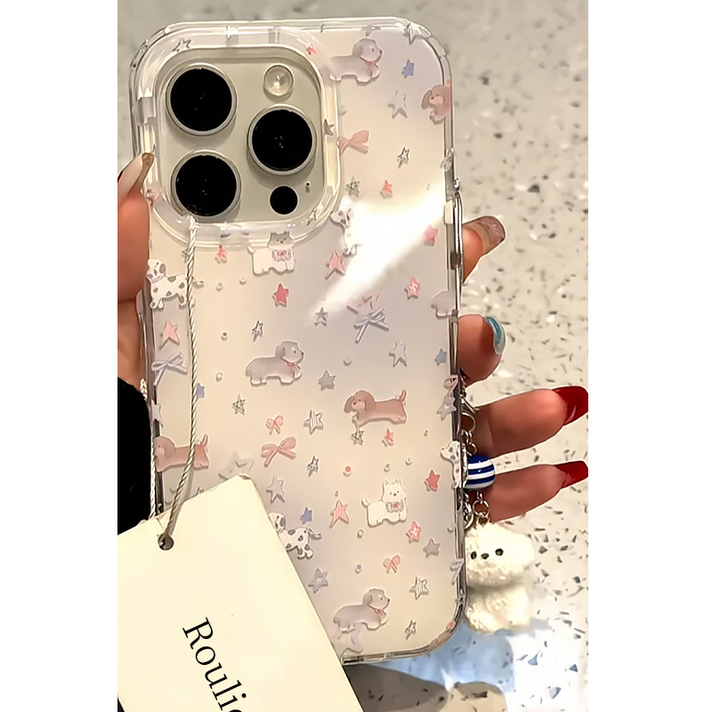 双层IMD壳紫色晕染星星修勾适用苹果16promax手机壳iphone15pro网红华为mate70荣耀vivoY76s小米15OPPOA97软