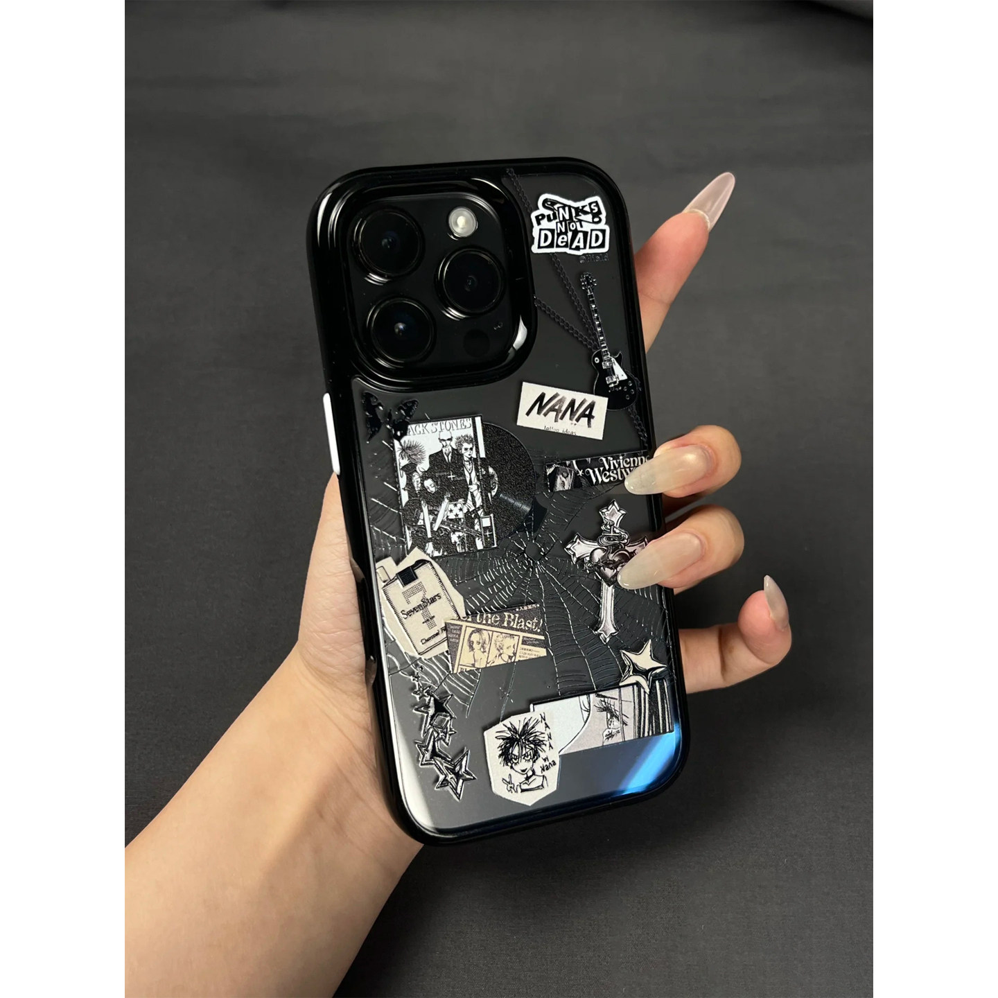 日系蜘蛛网适用苹果16/15promax手机壳iphone14pro可爱13/14软壳 12女新款16e彩色软边亚克力防摔plus超火套