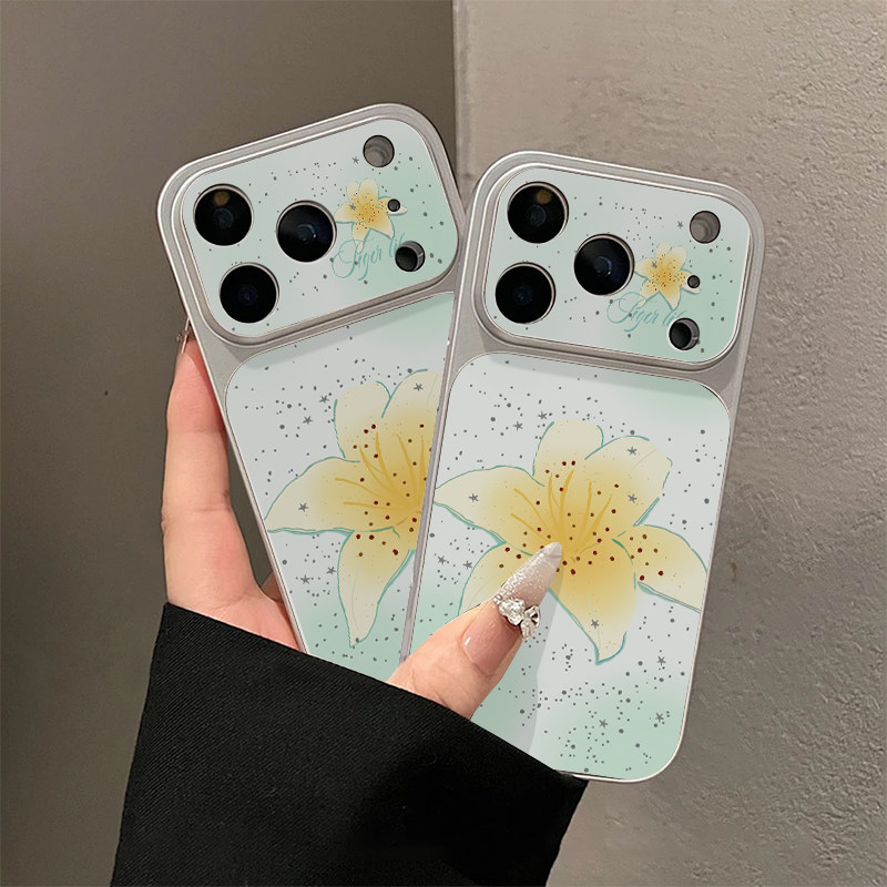 壳波点百合花适用苹果17promax手机壳16手机壳华为Mate80新款电镀秒变壳vivox300男女款小米17pro防摔Reno15